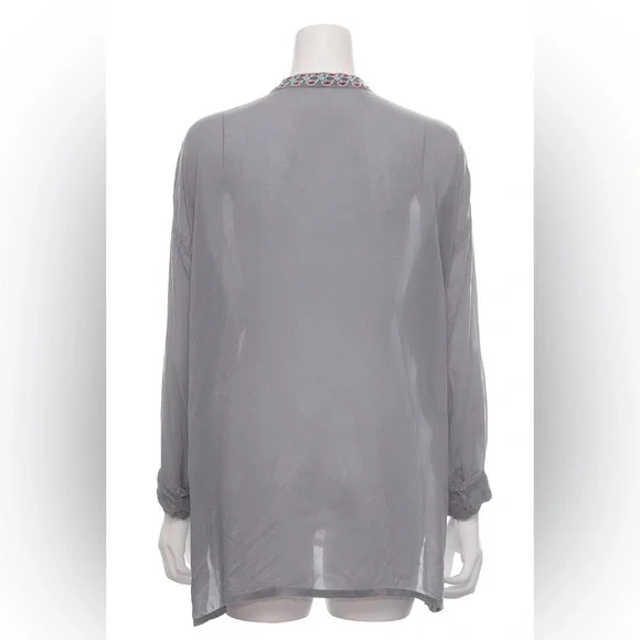 Johnny Was Collection Armor Gemstone Embroidered Blouse – Size Large - Picture 5 of 8